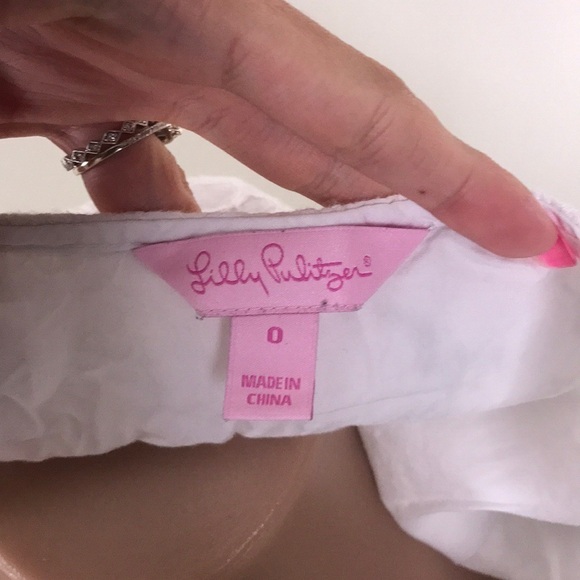 Lilly Pulitzer Lux Top Daisy Eyelet Resort White - Picture 8 of 13